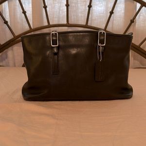 Black Leather Coach handbag